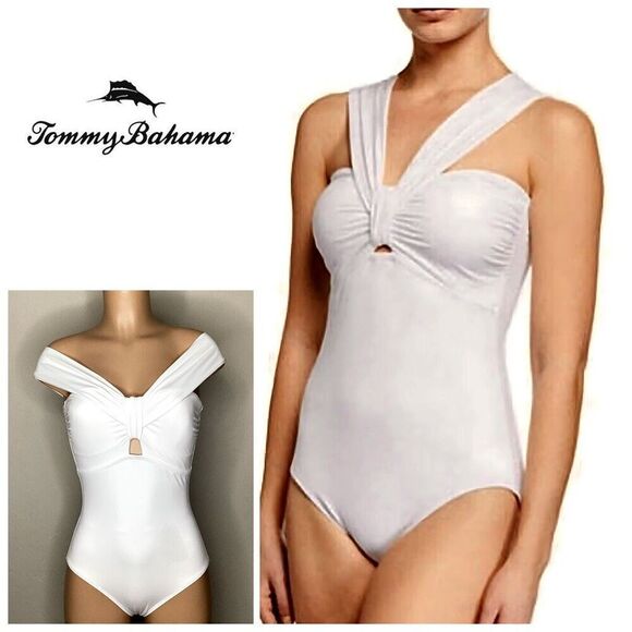 New. Tommy Bahama white swimsuit. Small. Retails $149 - Picture 13 of 13